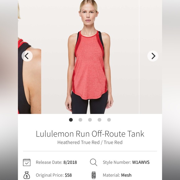 COPY - Lululemon Run Off-Route Tank Heathered True Red / True Red - Picture 10 of 16